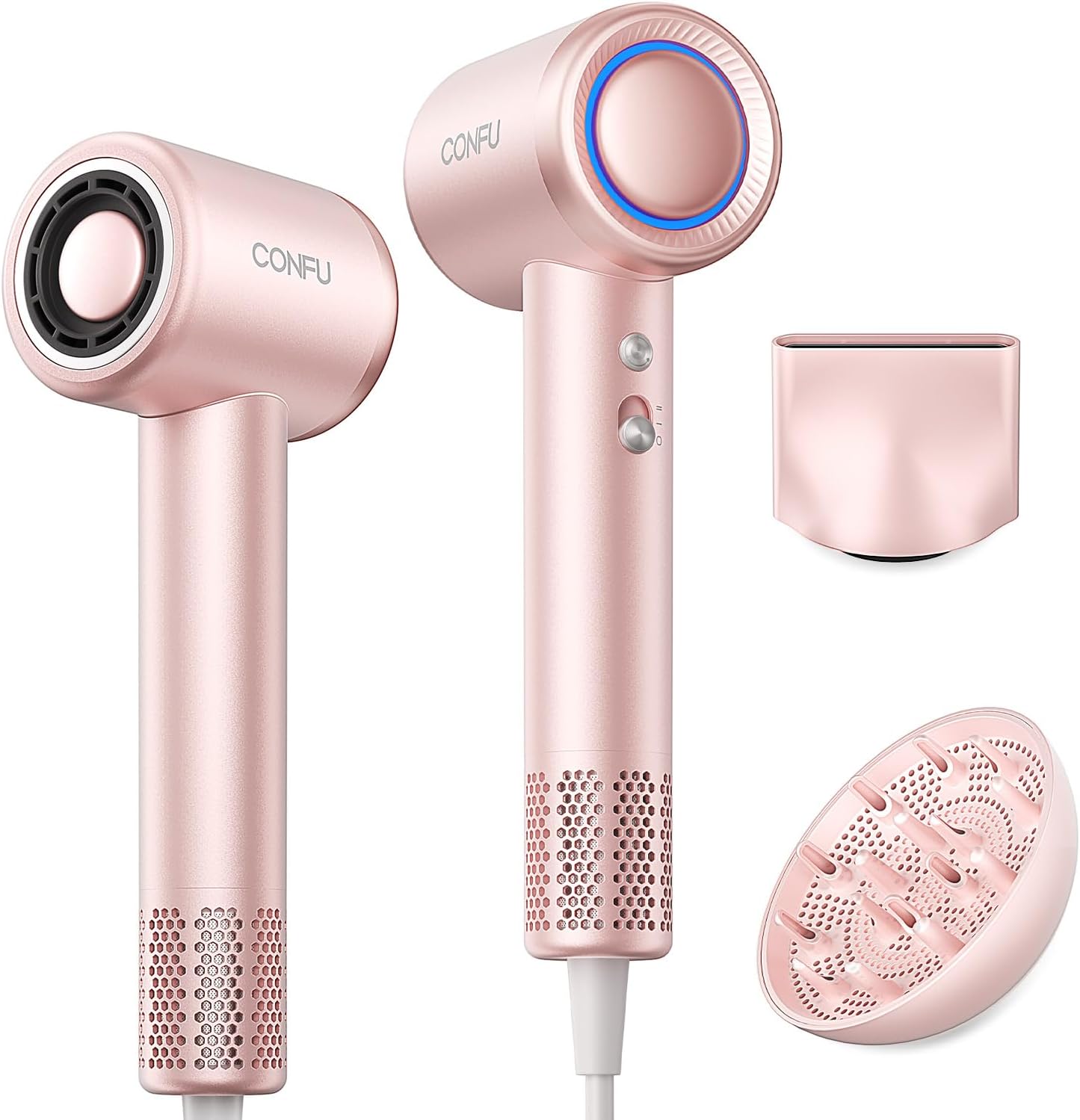 High-Speed Professional Hair Dryer with Diffuser - Ionic, for Curly Hair