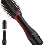 One-Step Volumiser Blow Dryer Brush with Detachable Head, 4 Heat Settings - Black